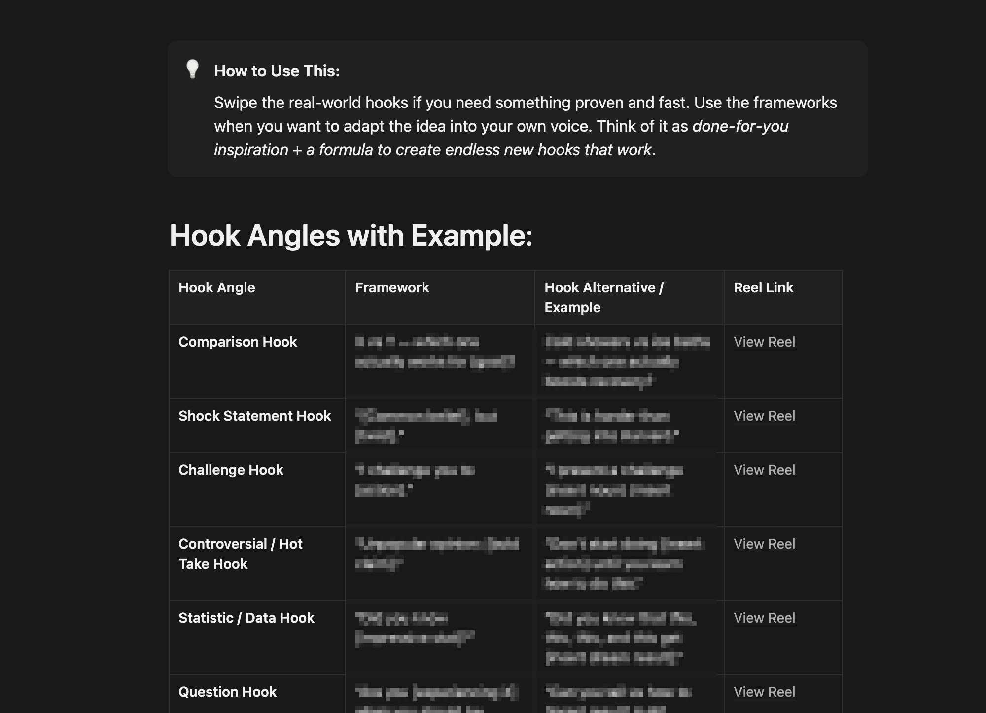 Viral Hooks Notion Guide Preview